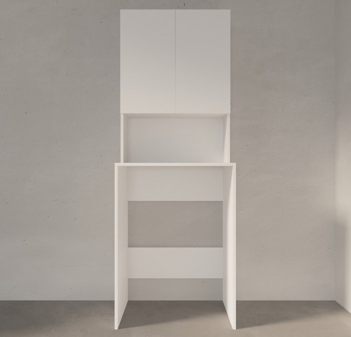 Hanah Home Armario para lavadora Adr-482-Bb-1 Blanco 65x182x60 cm